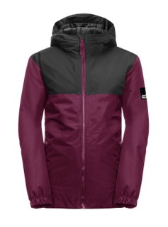Jack Wolfskin Winterjacke Spirit 2L (wasser- und winddicht, atmungsaktiv, robust) rubinrot Kinder (164-176)